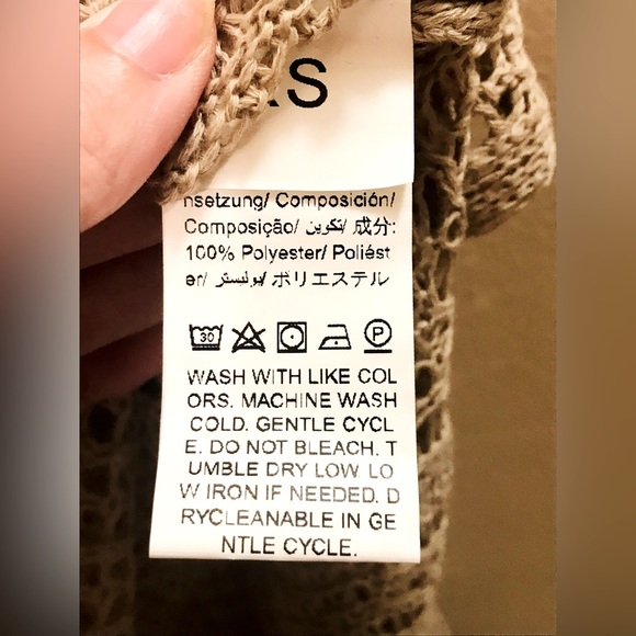 Boho Chic Tan Crochet Tank/Coverup - Picture 3 of 3